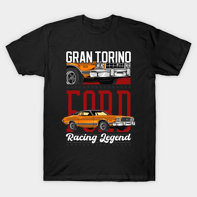 Classic Gran Torino Car T-Shirt by milatees